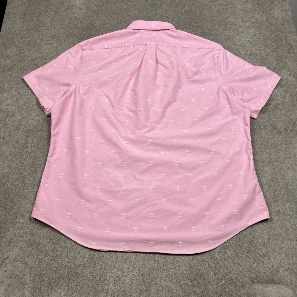 Ralph Lauren Shirt Mens 2XL Pink Short Sleeve Button Down AOP Palm Trees Oxford - Picture 10 of 13